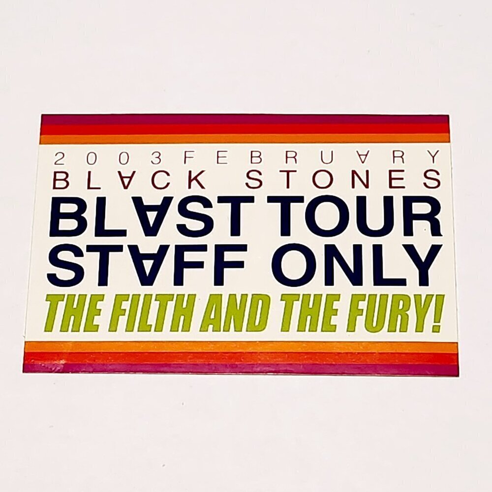 *4 for $30* Vintage RARE Nana Black Stones Tour Staff Sticker